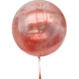 Starseven Kırmızı Simli Yuvarlak Şeffaf Balon 24 Inç - Seçenek