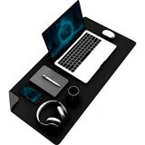 Starseven Klasse Çift Renk Dikişli Pu Deri Masa Matı 80X40 cm Mousepad, Su Geçirmez Masa Sümeni, Çift Taraflı