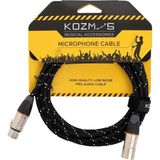 Starseven Kozmos KCL-024-3M Siyah Örgülü Xlr-Xlr Mikrofon Kablosu (Gri Uçlu)