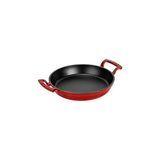 Starseven Lava Döküm Yuvarlak Kulplu Yumurta Sahanı Tava, 16 Cm, Siyah
