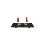 Starseven Lava Metal Döküm Mangal Izgarası, Çift Silikon Kulplu, 40 x 25 x 0.7 cm