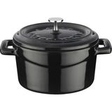 Starseven Lava Metal Döküm Mini Tencere, 10 Cm, 0.35 L Hacim, Siyah