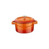 Starseven Lava Metal Döküm Mini Tencere, 10 Cm, 0.35 L Hacim, Turuncu