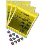 Starseven Maxword Gt-Acoustic-3x Kaliteli Akustik Gitar Teli 3 Takım Set (10 Pena Hediye)