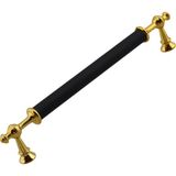 Starseven Melis (192 mm - 19.2 Cm) Siyah Gold Metal Mobilya Mutfak Çekmece Dolap Dolabı Kulbu Kulpu Kulpları