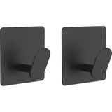 Starseven Microcase Yapışkanlı Paslanmaz Çelik Banyo Mutfak Eşya Havlu Vb Metal Askılık - AL5180 2 Adet (Siya