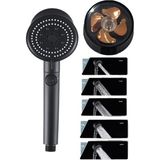 Starseven Mobee Siyah Turbo Fan Su Tasarruflu Yüksek Basınçlı Duş Başlığı