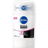 Starseven Nivea Kadın Stick Deodorant Black&white Invisible Clear 72 Saat Anti-Perspirant Koruma, 50 ml