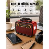 Starseven Nostaljik Radyo Bağlantılı Müzik Kutusu Ahşap