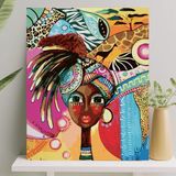 Starseven Palmiye Hobi Sanat Sayılarla Boyama Tuval Seti Fırça Boya Dahil (Çıtalı) 40X50 cm - Karnaval