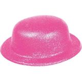 Starseven Pembe Renk Simli Melon Yuvarlak Parti Şapkası 24X26 cm