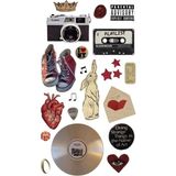 Starseven Playlist Temalı Sticker Bullet Journal Scrapbook Ajanda Defter Telefon Kask Etiketi