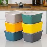 Starseven Porsima 1037 Erzak Çok Amaçlı Bakliyat Saklama Kabı Dolap Içi Organizer 6'li 1,5 L Still Box