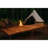 Starseven Pratikoutdoor Katlanır Kamp, Piknik Bahçe Masası 75X228 cm - Ceviz Renk
