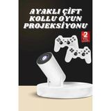 Starseven Projeksiyon Video Oyun Konsolu Projektör Taşınabilir Ayaklı Çift Kollu 4K Çözünürlüklü