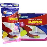 Starseven S Beden Temizlik Bulaşık Eldiveni - Doğal Pamuk Astarlı - Plastik - 1 Ay