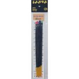 Starseven Samur 4'lü Yağlı Boya Fırça Seti, El Yapımı Sentetik Akrilik Kıllı, 15 cm Saplı, Karışık Renkli, Ke