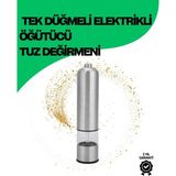 Starseven Şeffaf Hazneli Elektrikli Tuz Karabiber Öğütücü Pilli Taşınabilir Mutfak Aleti