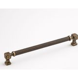 Starseven Talas Antik Sarı 224 mm Tırtıklı Metal Kulp Kapak Kulpu Dayanıklı Kulpları Mobilya Çekmece Dolap