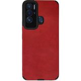 Starseven Tecno Pova Neo Kılıf Loop Deri Silikon - Kırmızı
