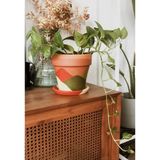 Starseven Terracotta Konik Saksı+Tabak • Abstract No.03 (Orta)