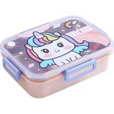Starseven Vagonlife Bento 750ML Lunchbox Sevimli Dostlar Tek Katlı 3 Bölmeli Paslanmaz Çelik Sefer Tası Yemek