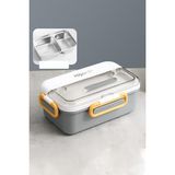 Starseven Vagonlife Tek Kat Çift Bölme Bento Lunch Box Ofis-Okul Için Yeni Nesil Sefer Tası Paslanmaz Çelik 5