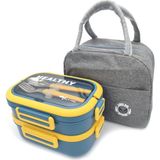 Starseven Valkyrie 304 Çelik Bölmeli Lunch Box Seti | Termal Çantalı, Bölmeli, Çatal Kaşıklı, Sızdırmaz Yemek