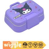 Starseven Wiggle Bento Lunchbox Kuromi Tek Katlı 2 Bölmeli Paslanmaz Çelik Sefer Tası