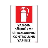 Starseven Yangın Söndürme Tüpü Uyarı Levhası 25X35 KOD:860