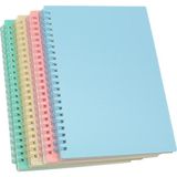 Starseven Yansanido Spiral Defter, 4 Adet 8,3 Inç x 5,9 Inç A5 Kalın Plastik Sert Kapak 7 mm Kolej Çizgili 4