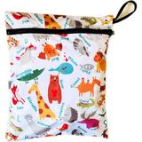 Starseven Zoo 30X36CM Su Geçirmez Islak Mayo Kıyafet Taşıma Torbası Çok Amaçlı Çanta Organizer Fermuarlı Poly - 30 x 36 cm