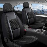 Startcar Fiat Albea Deri Detaylı Oto Koltuk Kılıfı Ön Arka Set Siyah Alpine Model Scr