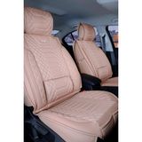 Startcar Ford Fiesta Yeni Deri Oto Koltuk Kılıfı Ön Arka Takım Bej Royal Serisi Scr