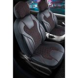 Startcar Jeep Cheroke Deri Detaylı Oto Koltuk Kılıfı Ön Arka Set Siyah Kırmızı Siena Seri Scr - Siyah - Kırmızı
