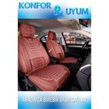 Startcar Lada Niva Uyumlu Deri Oto Koltuk Kılıfı Ön Arka Takım Tarçın Royal Model Sc