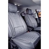 Startcar Peugeot 206 Deri Oto Koltuk Kılıfı Ön Arka Takım Füme Royal Serisi Scr