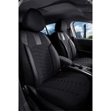 Startcar Seat Ibiza Eski Deri Detaylı Oto Koltuk Kılıfı Ön Arka Takım Platinium Seri Siyah Scr