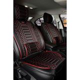 Startcar Seat Ibiza Eski Deri Oto Koltuk Kılıfı Ön Arka Takım Siyah Kırmızı Royal Serisi Scr - Siyah - Kırmızı