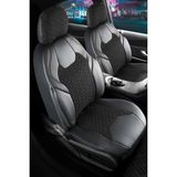 Startcar Volkswagen Bora Yarı Deri Oto Koltuk Kılıfı Ön Arka Set Siyah Lotus Seri Scr