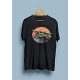Starwars Yoda Bayb Yoda Bebek Yoda Tasarım Baskılı T-Shirt - Siyah