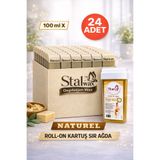 STARWAX Roll On Kartuş Sir Ağda | Natürel | Tüm Ciltler İçin | 24l'u Paket (24x100 ml)