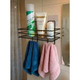 Statika Home Askılı Banyo Rafı Geniş , Duş Şampuanlık , Duşakabin Havlu Askısı , Duvar Düzenleyici Organizer - Siyah