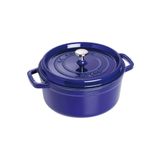 STAUB 24 cm Koyu Mavi Yuvarlak Döküm Tencere