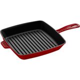 Staub 26 cm Kırmızı Döküm Demir Amerikan Izgara Tava