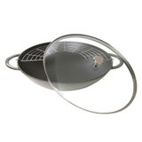 Staub 37 Cm Izgara Aparatlı Döküm Wok Tencere