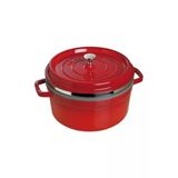 Staub 405106010 Buharda Pişirmeli 26 cm Kiraz Döküm Tencere