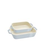 Staub Açık Seramik 2 Parça Fırın Kabı Seti - Mavi