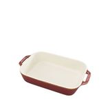 Staub Antik Bakır Seramik Dikdörtgen Fırın Kabı 27 Cm - Kırmızı
