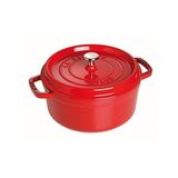 Staub Döküm Tencere Yuvarlak 24 cm Kiraz